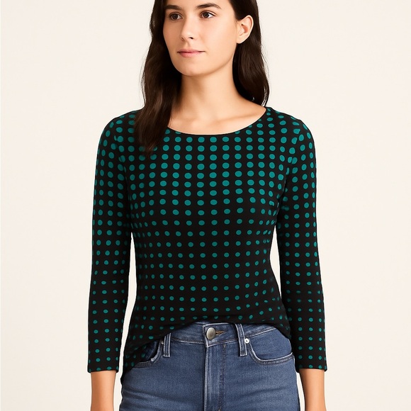 J. CREW Gradient Dots Print Tee - Picture 9 of 9